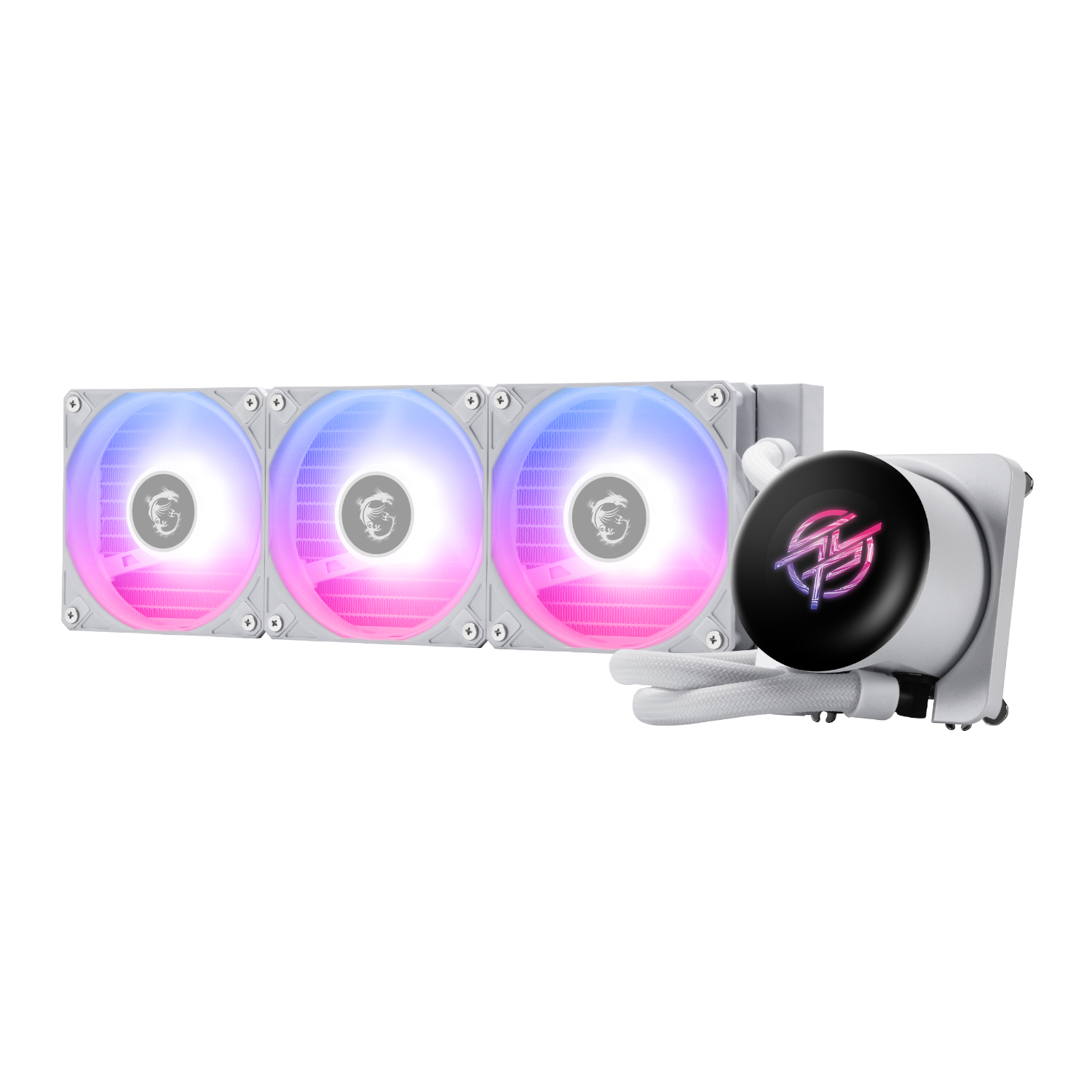 MPGCORELIQUIDP13360WH_MSI-MPG-Coreliquid-P13-360-AIO-Liquid-CPU-Cooler-White_wr_01a MSI MPG Coreliquid P13 360 AIO Liquid CPU Cooler - White - Image 1