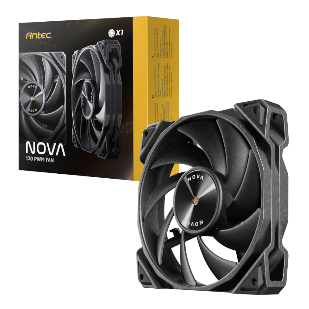 NOVA-120_wr_01 Antec NOVA 120 PWM Fan with Speed Controller - Black - Image 1