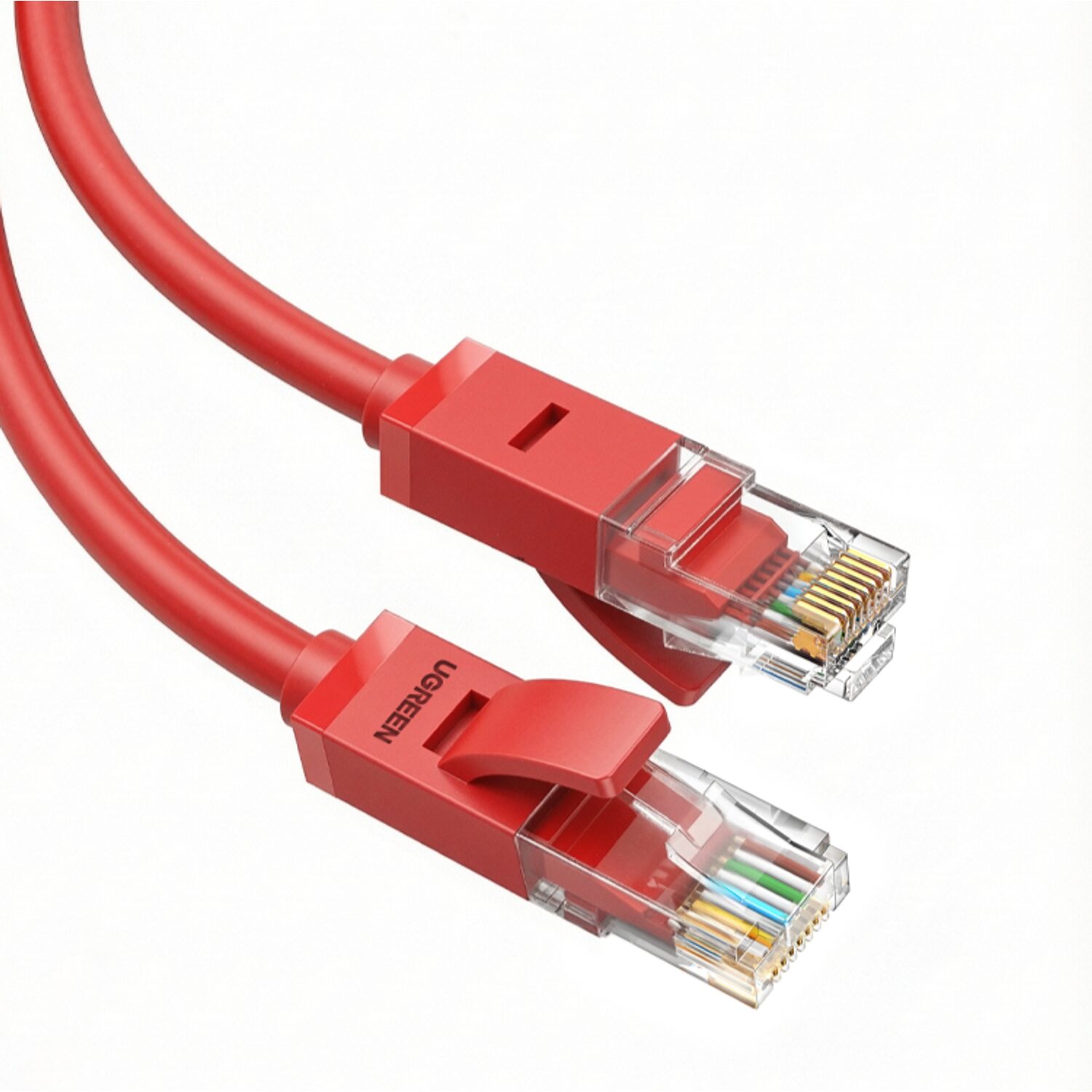 NW102-80830_UGREEN_Cat6_UTP_Flat_Ethernet_cable_2M_-_wr_01 UGREEN Cat6 UTP Ethernet cable 2M - Red - Image 1