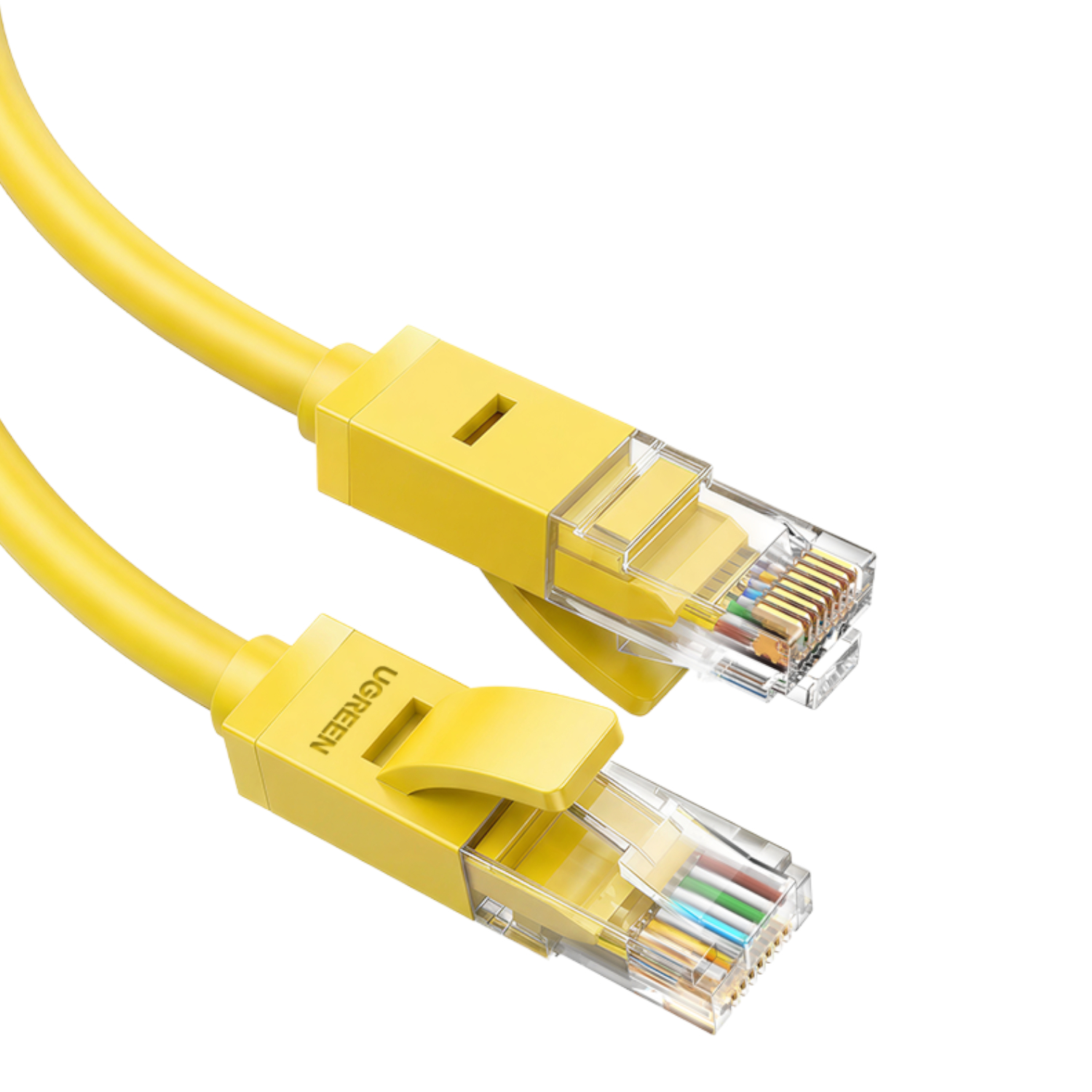 NW102-95804_-UGREEN-Cat6-RJ45-Gigabit-Ethernet-Cable-Ylw_01 UGREEN RJ45 CAT6 0.5m LAN Network Cable - (1Gbps, 250MHz) - Yellow - Image 1