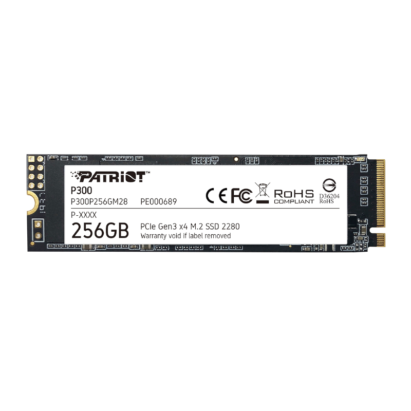 P300P256GM28_wr_01 Patriot P300 256GB M.2 PCIe NVMe SSD - Image 1