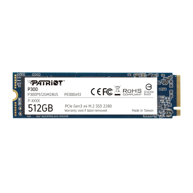 P300P512GM28_wr_01 Patriot P300 512GB M.2 PCIe NVMe SSD - Image 1