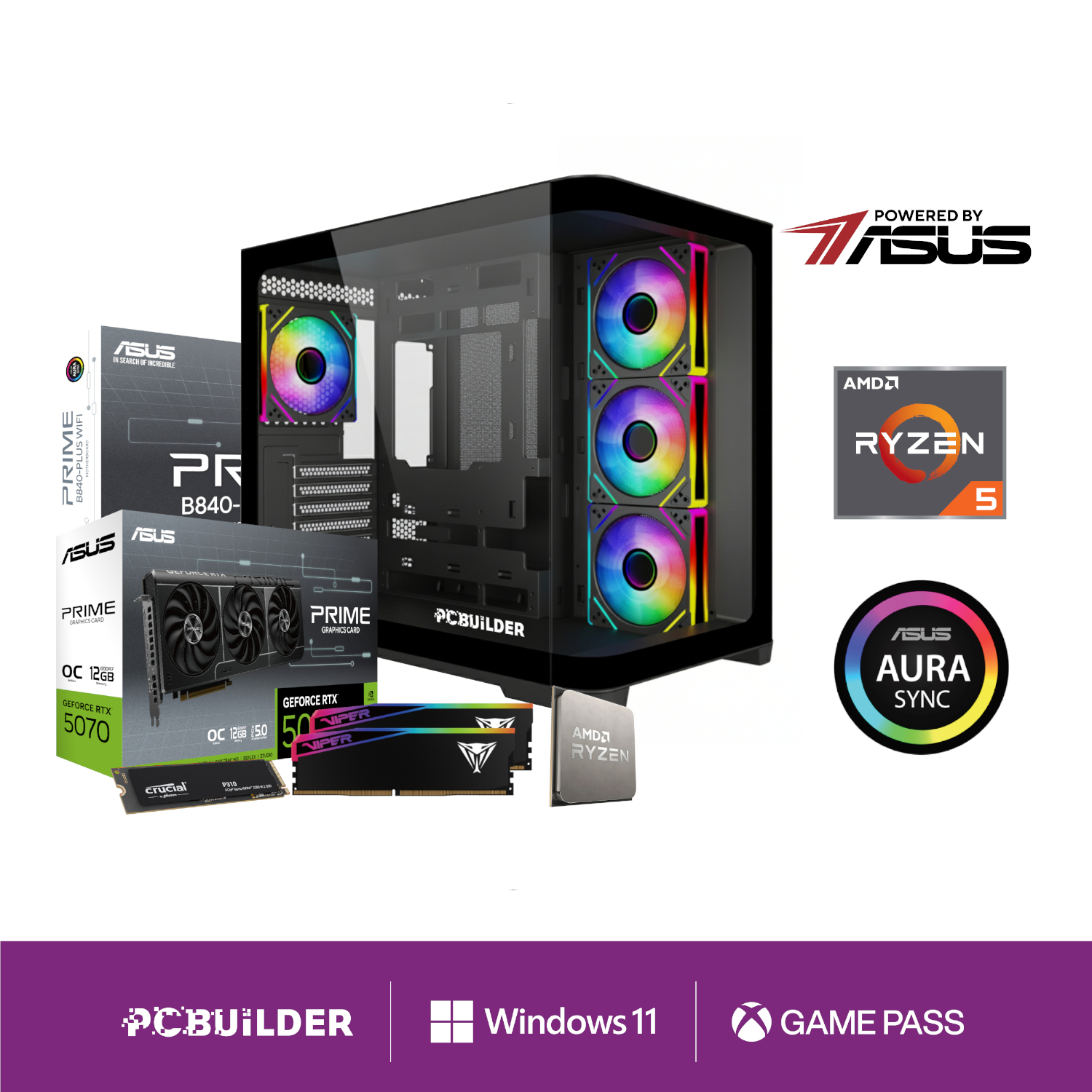 PCB_MAVERICK_02_PCBuilder-Ryzen-5-7600-MAVERICK-Windows-11-Gaming-PC_wr_01 PCBuilder Ryzen 5 7600 MAVERICK Windows 11 Gaming PC - Image 1