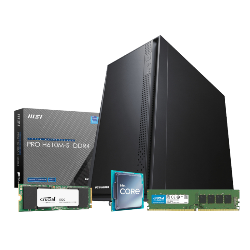 PCB_OFFICE_I516G-V3_wr_01e PCBuilder Intel i5-12400 OFFICE MASTER Core Windows 11 Pro Desktop PC - Image 1