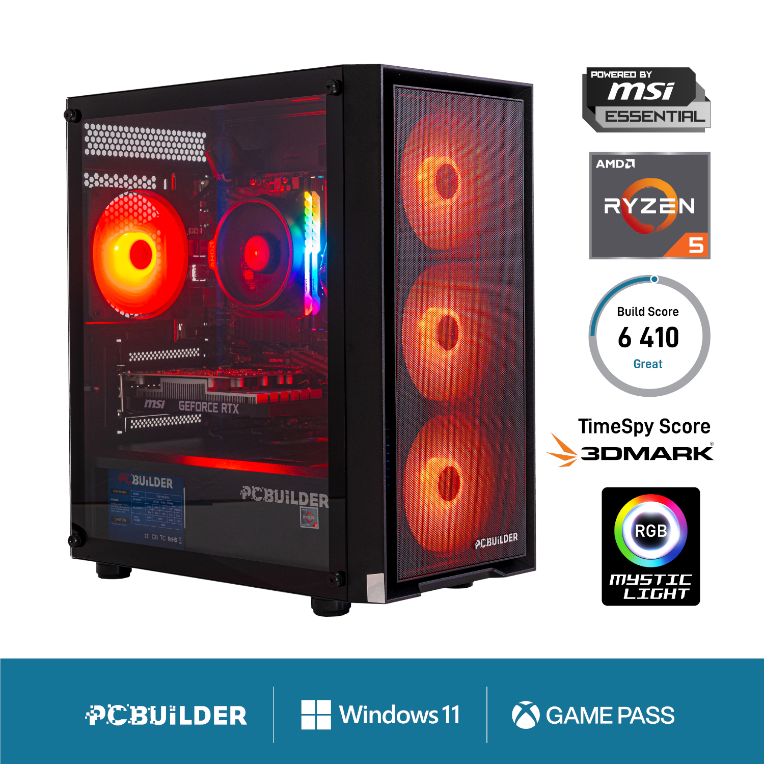 PCB_SCOUT_05_wr_01e PCBuilder Ryzen 5 5500 SCOUT Windows 11 Gaming PC - Image 1