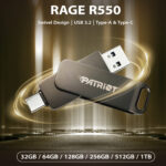 Patriot Rage R550 256GB USB3.2 Swing Type A to Type-C Flash Drive - Image 5