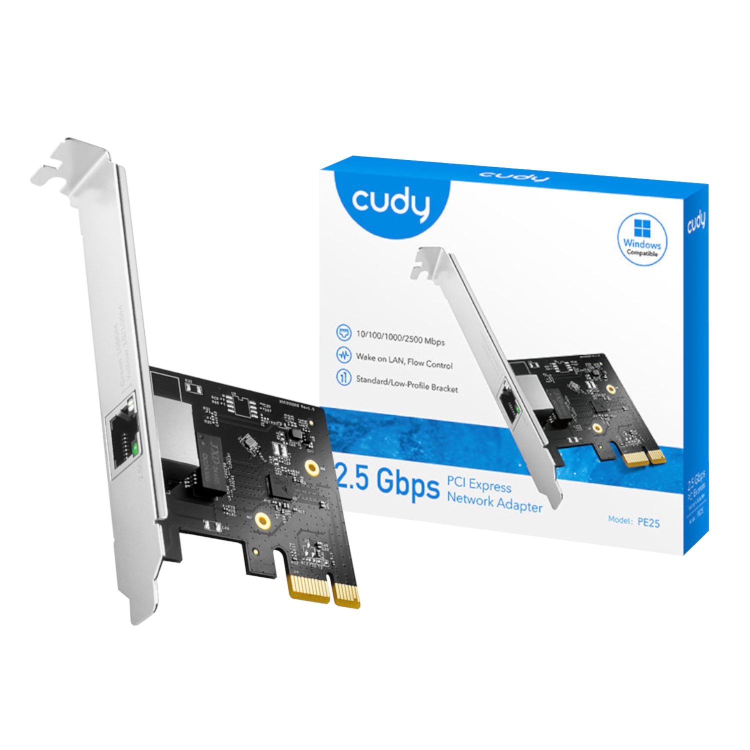 PE25_Cudy-2.5Gbps-PCI-E-Ethernet-Adapter_wr_01a Cudy 2.5Gbps PCI-E Ethernet Adapter - Image 1