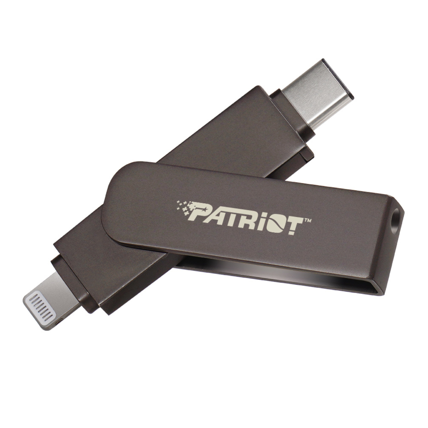 PI256GSKM30CL_Patriot-iLuxe-Stick-C-256GB-USB-3.2-GEN-1-Type-C-Lightning-Flash-Drive-Black_wr_01a Patriot iLuxe Stick C 256GB USB 3.2 GEN 1 Type C + Lightning Flash Drive - Black - Image 1