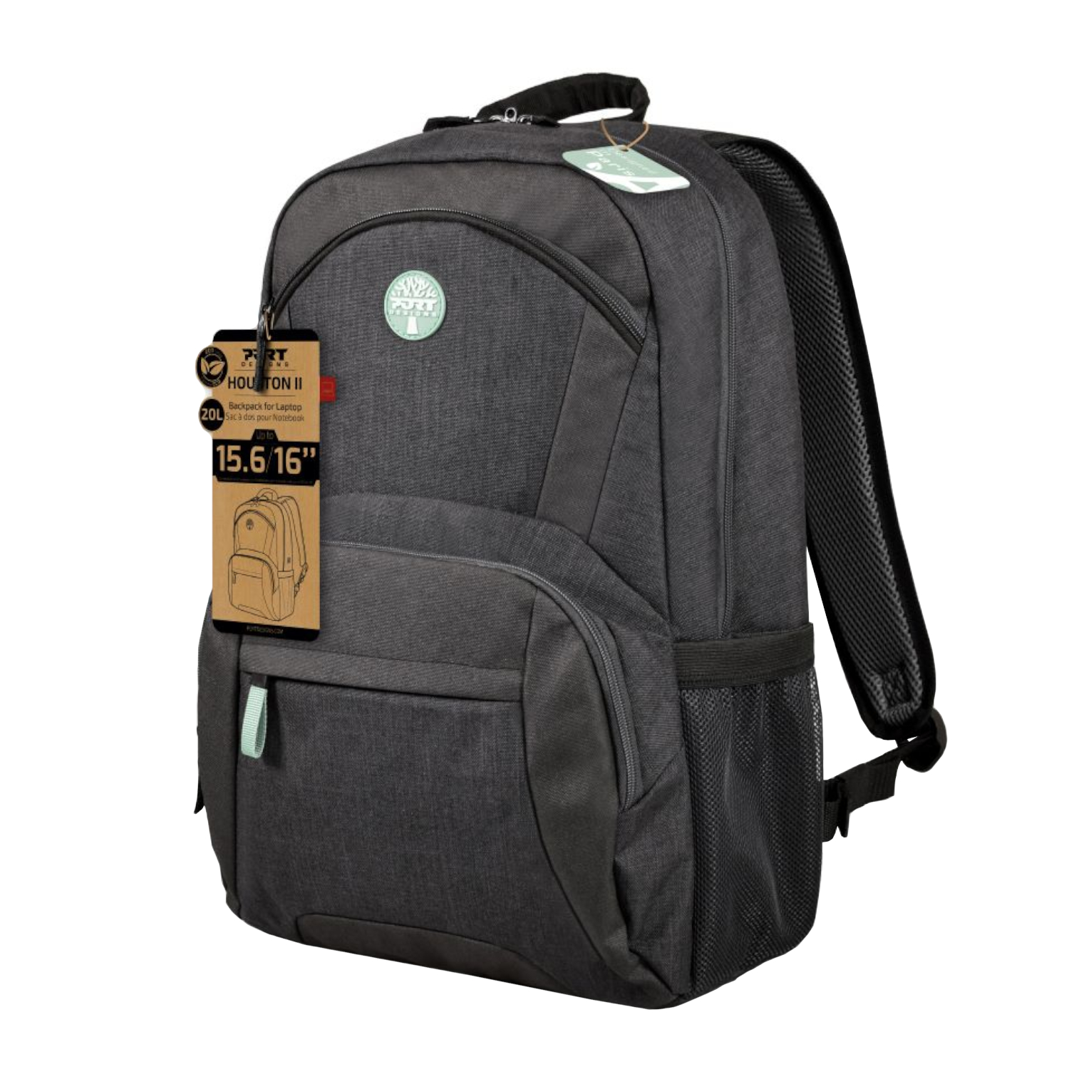 PORT_110265-E_wr_01a Port Designs Houston II ECO 15.6" Laptop Backpack - Image 1