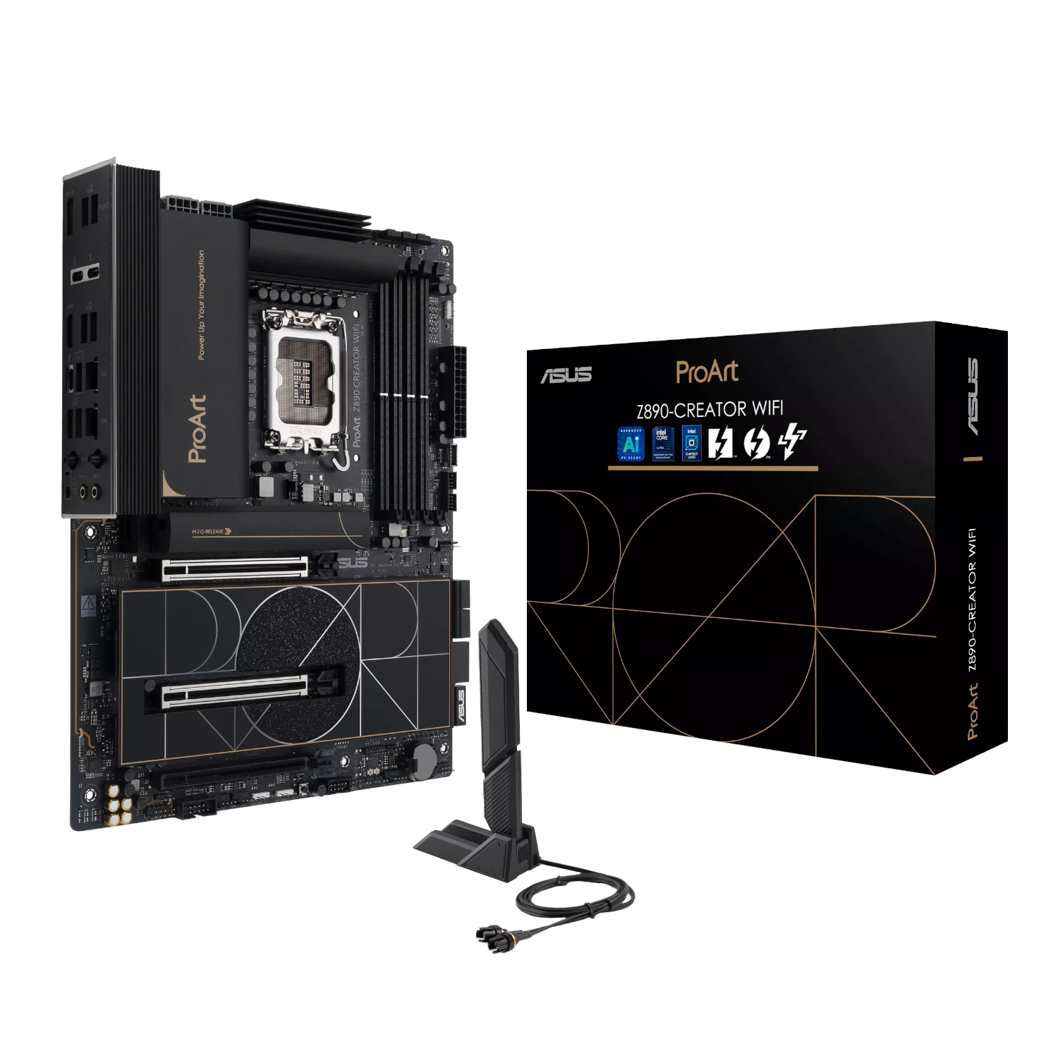 PROARTZ890CREATORWIFI_Asus-ProArt-Z890-Creator-WIFI-Intel-LGA1851-ATX-Motherboard-Black_wr_01a Asus ProArt Z890-Creator WiFi Intel LGA1851 ATX Motherboard - Image 1