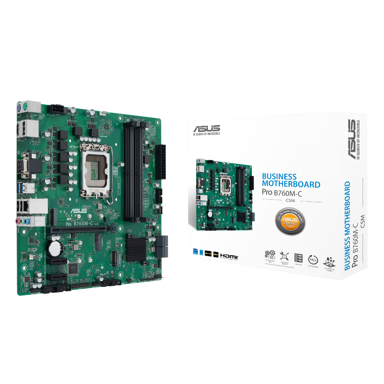 PROB760M-C-CSM_ASUS-PRO-B760M-C-CSM-LGA-1700-M-ATX-Motherboard_wr_01a ASUS PRO B760M C CSM LGA 1700 M-ATX Motherboard - Image 1