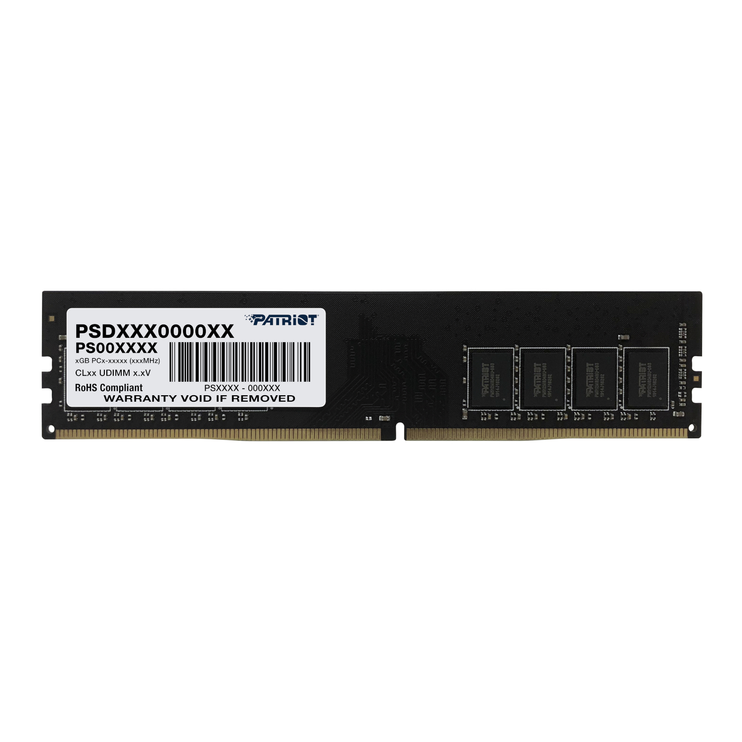 PSD48G320081_Patriot-Signature-Line-DDR4-8GB-3200MHz-Single-Rank-UDIMM-Black_wr_01 Patriot Signature Line 8GB DDR4 3200MHz Desktop Memory - Image 1