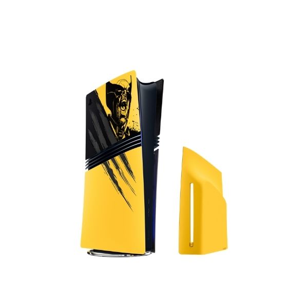 Pro cover yellow PlayStation 5 Pro Console Covers – Marvel’s Wolverine Battle Yellow Limited Edition - Image 1