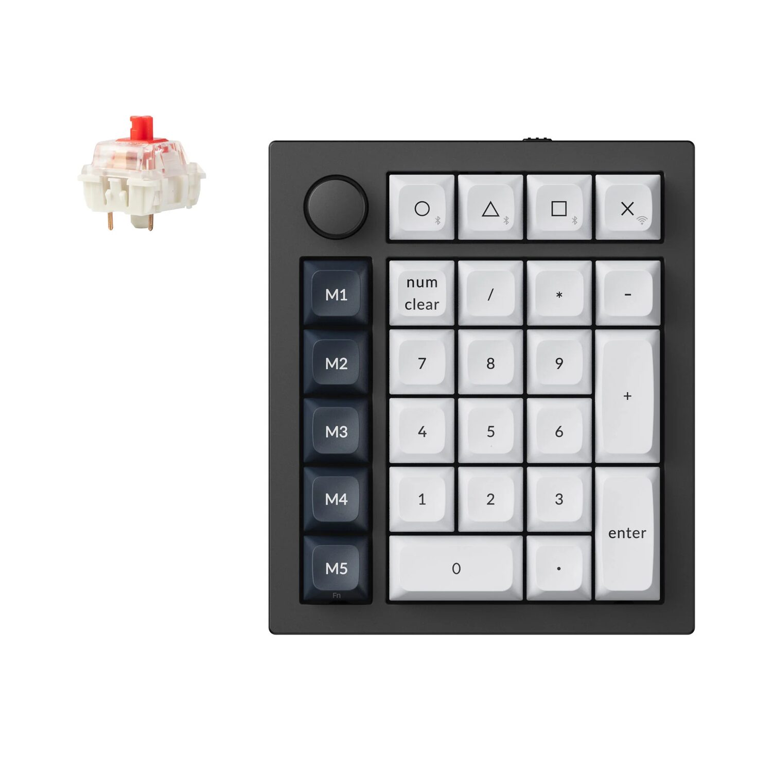 Q0M-M1_Keychron_Q0_Max_QMK_Gateron_Jupiter_Red__wr_01 Keychron Q0 Max QMK Gateron Jupiter Red RGB Wireless Custom Number Pad Carbon Black - Image 1