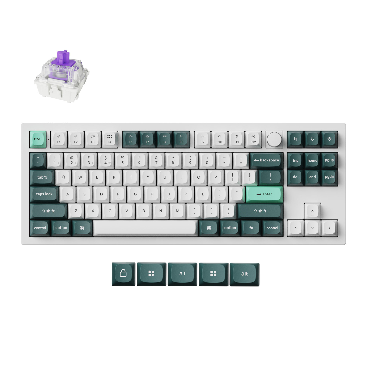 Q3H-P1_Keychron-Q3-HE-QMK-Wireless-Custom-Keyboard-Nebula-Switch-Shell-White_wr_01a Keychron Q3 HE QMK 80% Wireless Custom Mechanical Keyboard (Nebula Switch) - Shell White - Image 1