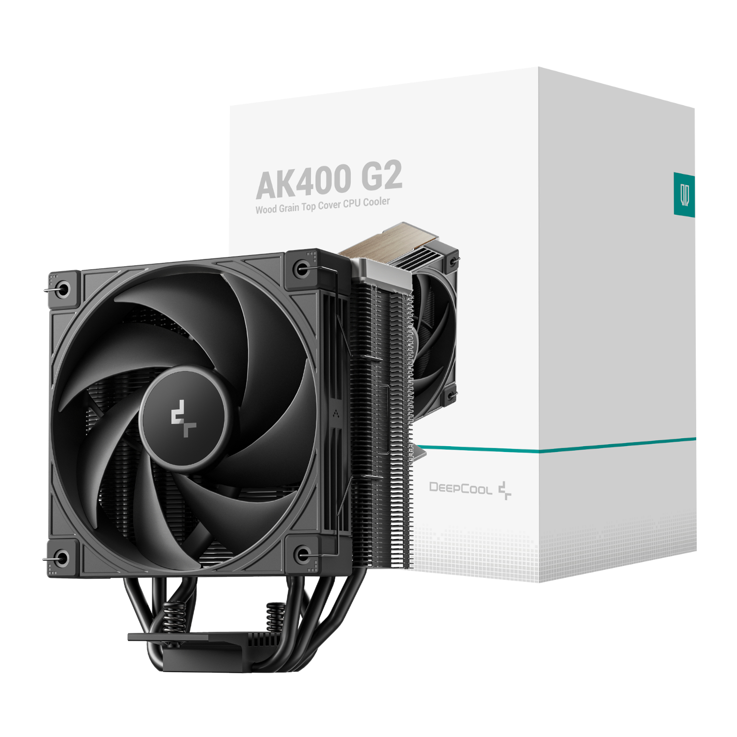R-AK400G2-BKNNMN-GJD_DeepCool-AK400-G2-Dark-120mm-CPU-Air-Cooler-Black_wr_01 DeepCool AK400 G2 Dark 120mm CPU Air Cooler - Black - Image 1