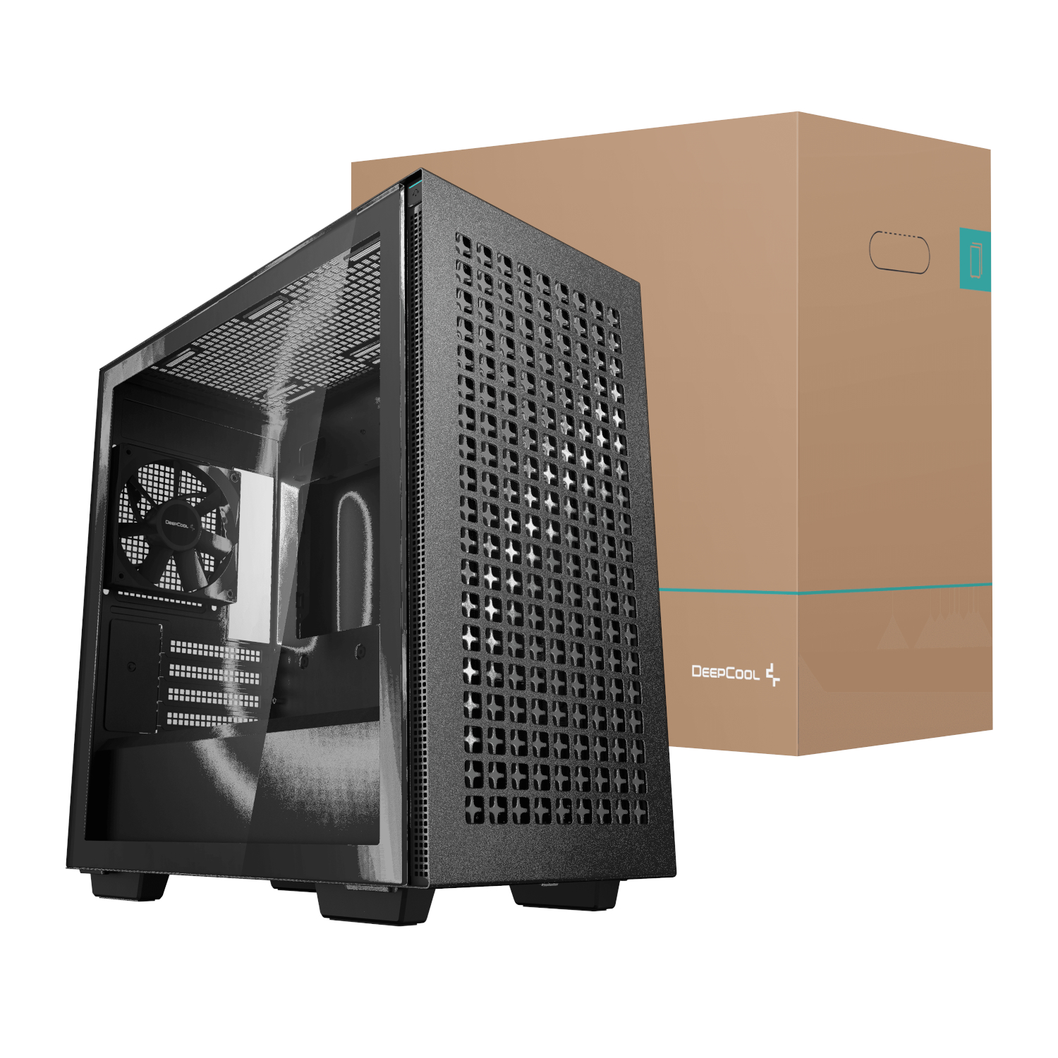 R-CH370-BKAGM1-E-1_DeepCool-CH370-Micro-ATX-Gaming-Chassis-Black_wr_01 DeepCool CH370 Micro-ATX Gaming Chassis - Black - Image 1