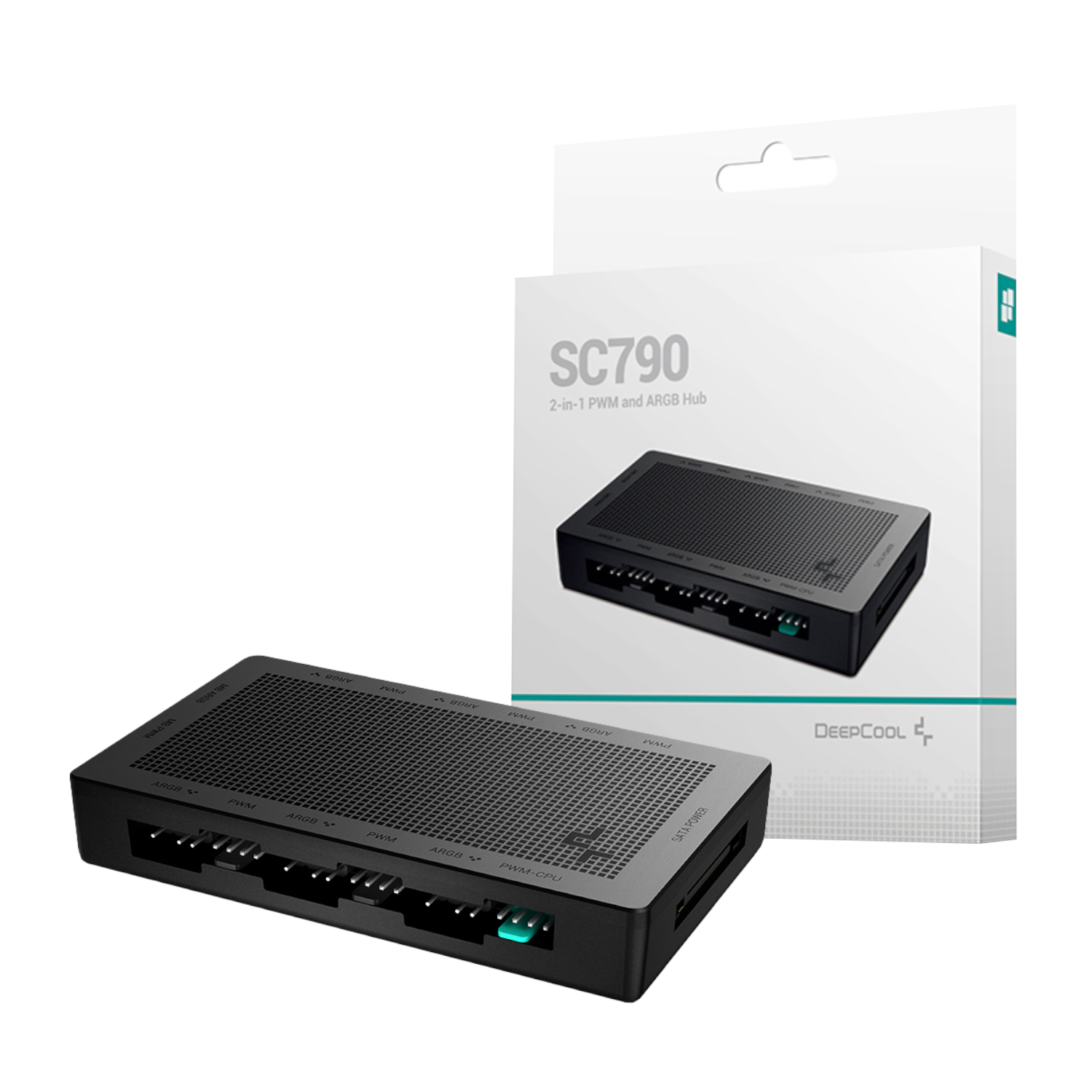 R-SC790-BKNSNN-G_DeepCool-SC790-6-Port-ARGB-PWM-Fan-Hub_wr_01 DeepCool SC790 6 Port ARGB PWM Fan Hub - Image 1