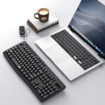 Redragon BK-7367 Full-size Ergonomic Wireless Membrane Office Keyboard - Black - Image 5