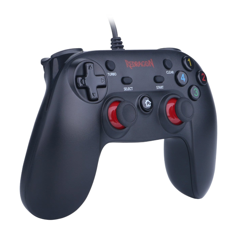 RD-G807_wr_01a REDRAGON SATURN Wired X/D-input(Digital/Analog) PC Controller Black - Image 1