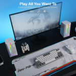 Redragon GS20W ANVIL 3W 2.0 RGB Stereo Desktop PC Speakers - White - Image 7