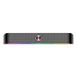 REDRAGON 2.0 Sound Bar ADIEMUS 2 x 3W RGB USB|Aux PC Gaming Speaker - Black - Image 2