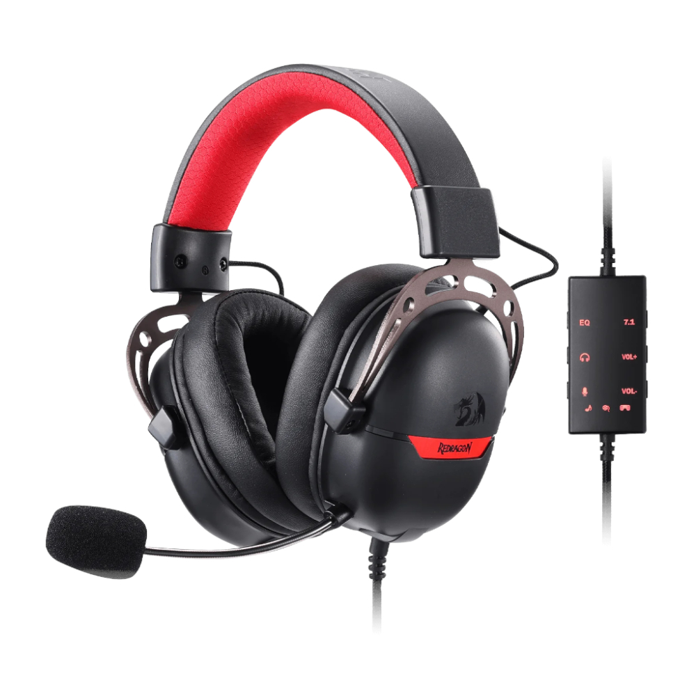 RD-H376BR_wr_01 REDRAGON Over-Ear AURORA Gaming Headset - Black - Image 1