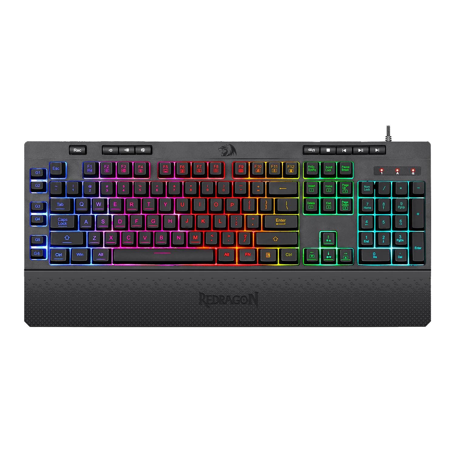 RD-K512RGB-1_Redragon-SHIVA-K512-104-Key-Membrane-RGB-Gaming-Keyboard-–-Black_wr_01a REDRAGON KB MEMB SHIVA BK - Image 1