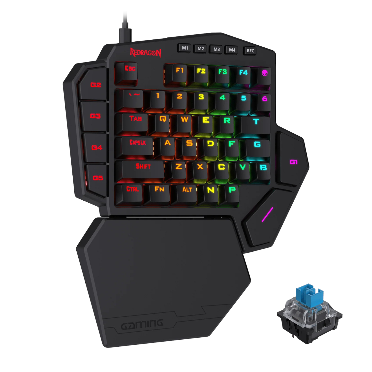RD-K585RGB-PRO-B_Redragon-K585-DITI-ELITE-PRO-RGB-40-Wireless-Mechanical-Gaming-Keyboard-Blue-Switches_wr_01a Redragon K585 DITI ELITE PRO RGB 40% Wireless Mechanical Gaming Keyboard - Blue Switches - Image 1