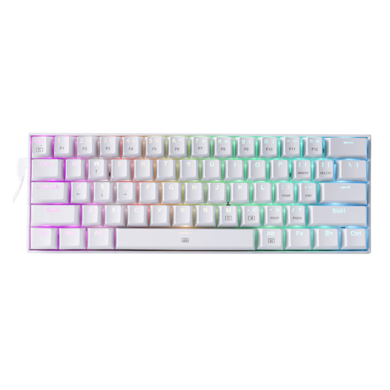 RD-K630W-RGB_wr_01 REDRAGON DRAGONBORN Wired Mechanical Keyboard RGB
67Key Design - White - Image 1