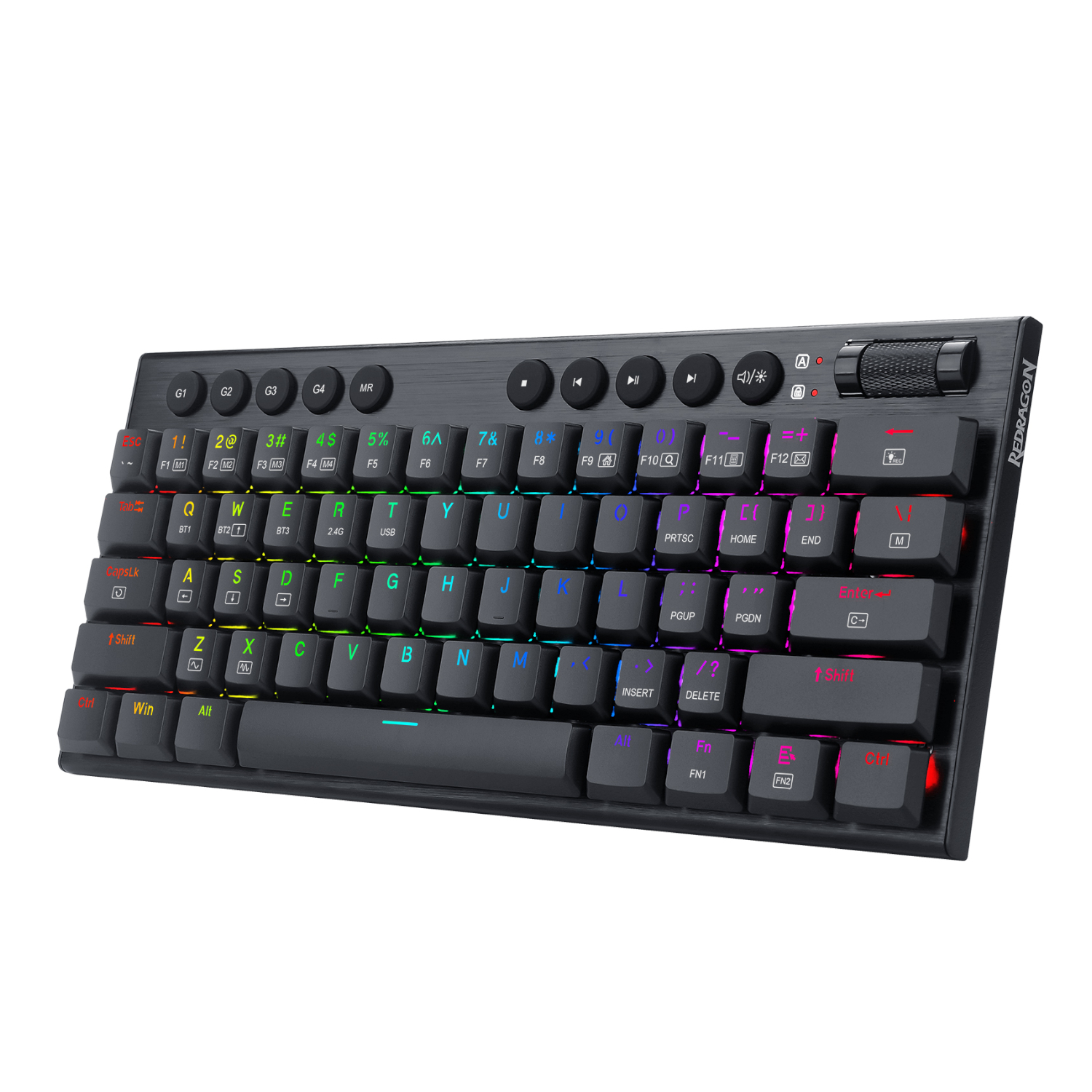 RD-K632-RGB_Redragon-K632-NOCTIS-60-RGB-Wired-Gaming-Keyboard-–-Black_wr_01a REDRAGON Horus Mini 61Key Red Switch RGB Low Profile Gaming Mechanical Keyboard - Black - Image 1