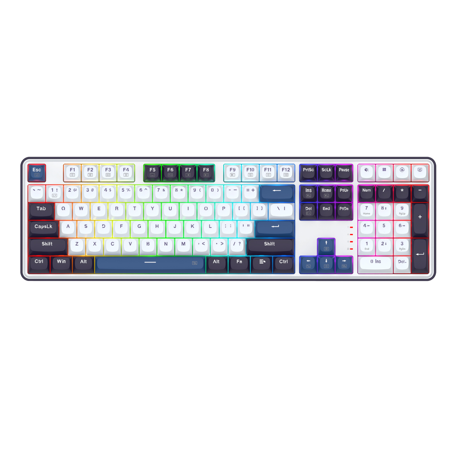 RD-K689WBB-RGB_REDRAGON-KB-MECH-WYVERN-WIRED-RGB-BK_wr_01 Redragon K689 WYVERN RGB Wired Mechanical Keyboard - White/Black - Image 1