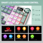 Redragon WYVERN K761 Pro Full-size RGB Wireless Mechanical Gaming Keyboard - White/Green - Image 8