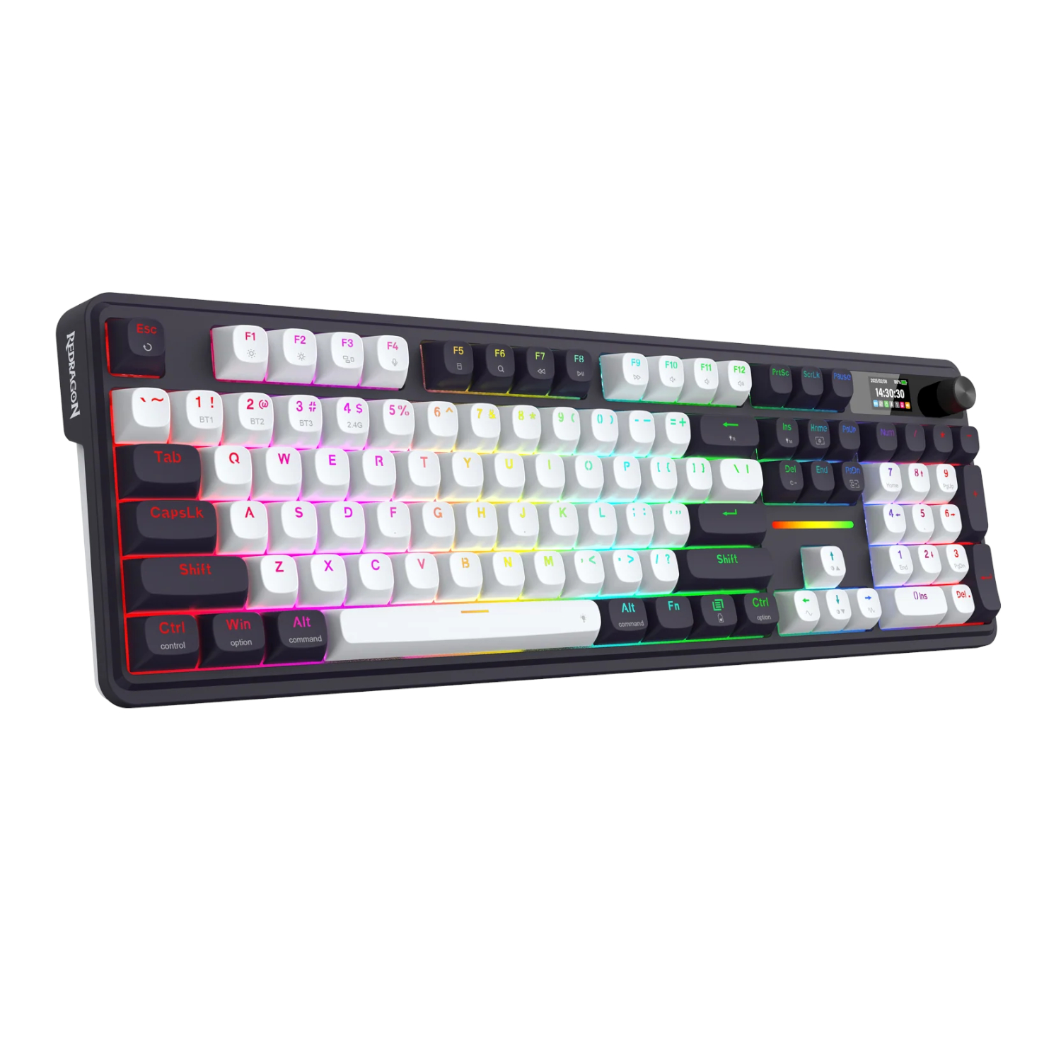 RD-K762WB-RGB-PRO_Redragon-K762WB-RGB-PRO-LCD-Full-size-Gasket-Mechanical-Keyboard-Black_wr_01a Redragon K762WB-RGB-PRO LCD Full-size Gasket Mechanical Keyboard - Black - Image 1