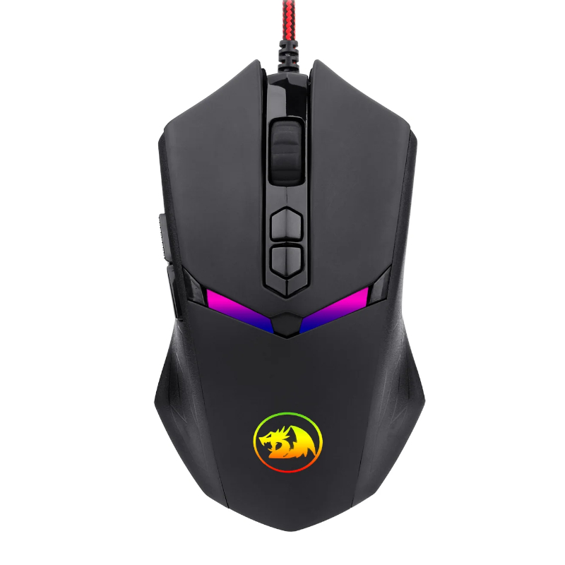 RD-M602-1_wr_01a REDRAGON NEMEANLION 2 7200DPI Gaming Mouse - Black - Image 1