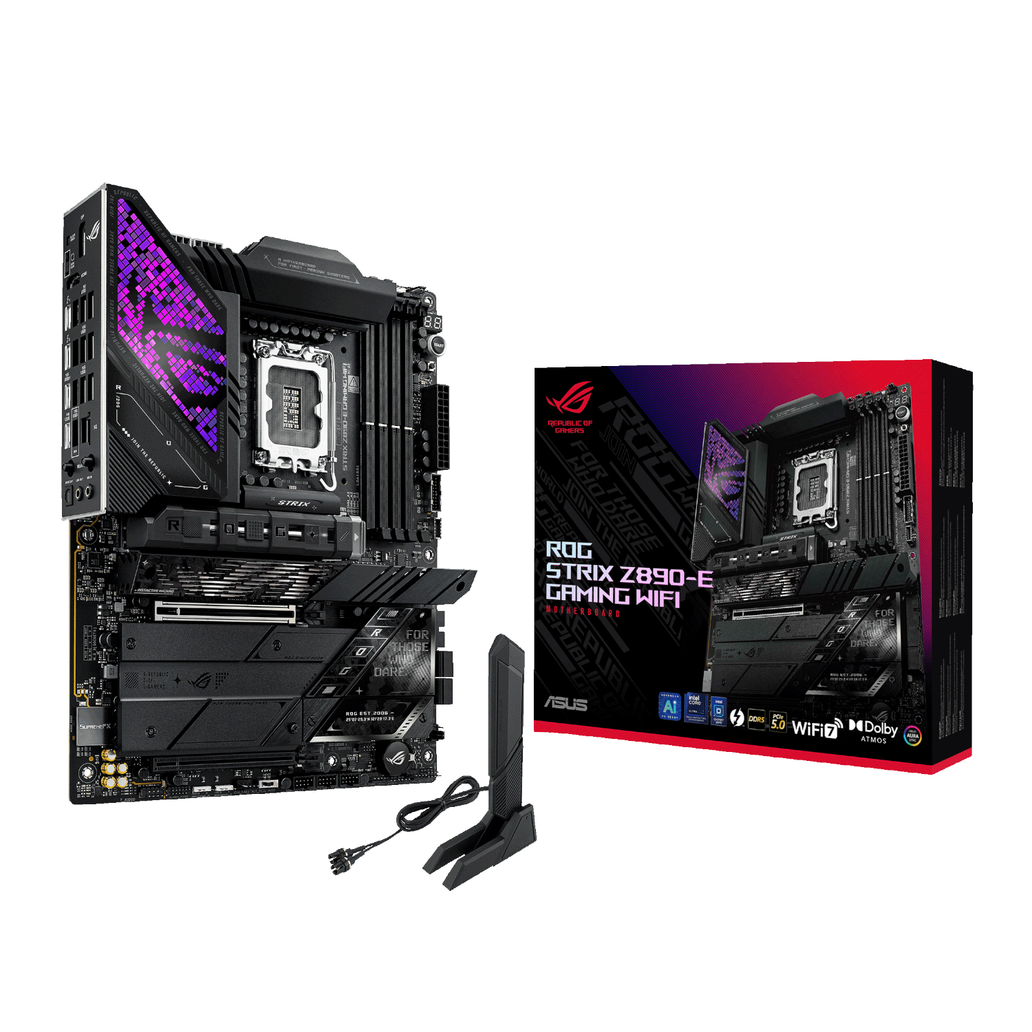 ROGSTRIXZ890-EGAMINGWIFI_Asus-ROG-Strix-Z890-E-Gaming-WIFI-Intel-LGA1851-ATX-Gaming-Motherboard-Black_wr_01 Asus ROG Strix Z890-E Gaming WIFI Intel LGA1851 ATX Gaming Motherboard - Image 1