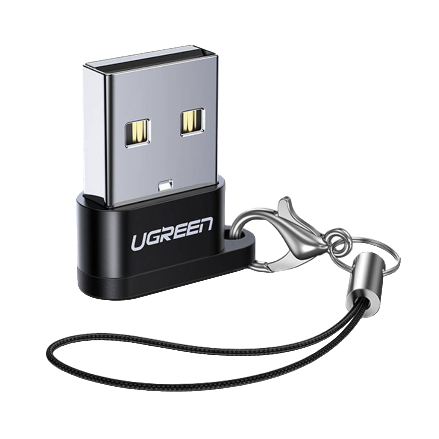 US280-50568_UGreen-US280-USB-A-to-USB-Type-C-Adapter_wr_01 UGREEN USB A Male to USB Type-C Female Adapter (Black) - Image 1