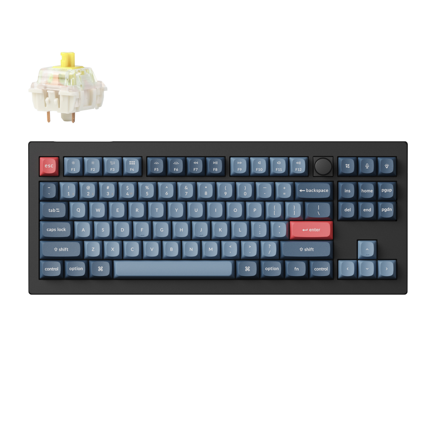 V3M-D4_Keychron-V3-Max-QMK-VIA-80-Wireless-Custom-Mechanical-Keyboard-Banana-Switch-–-Carbon-Black_wr_01a Keychron V3 Max QMK/VIA 80% Wireless Custom Mechanical Keyboard (Banana Switch) – Carbon Black - Image 1