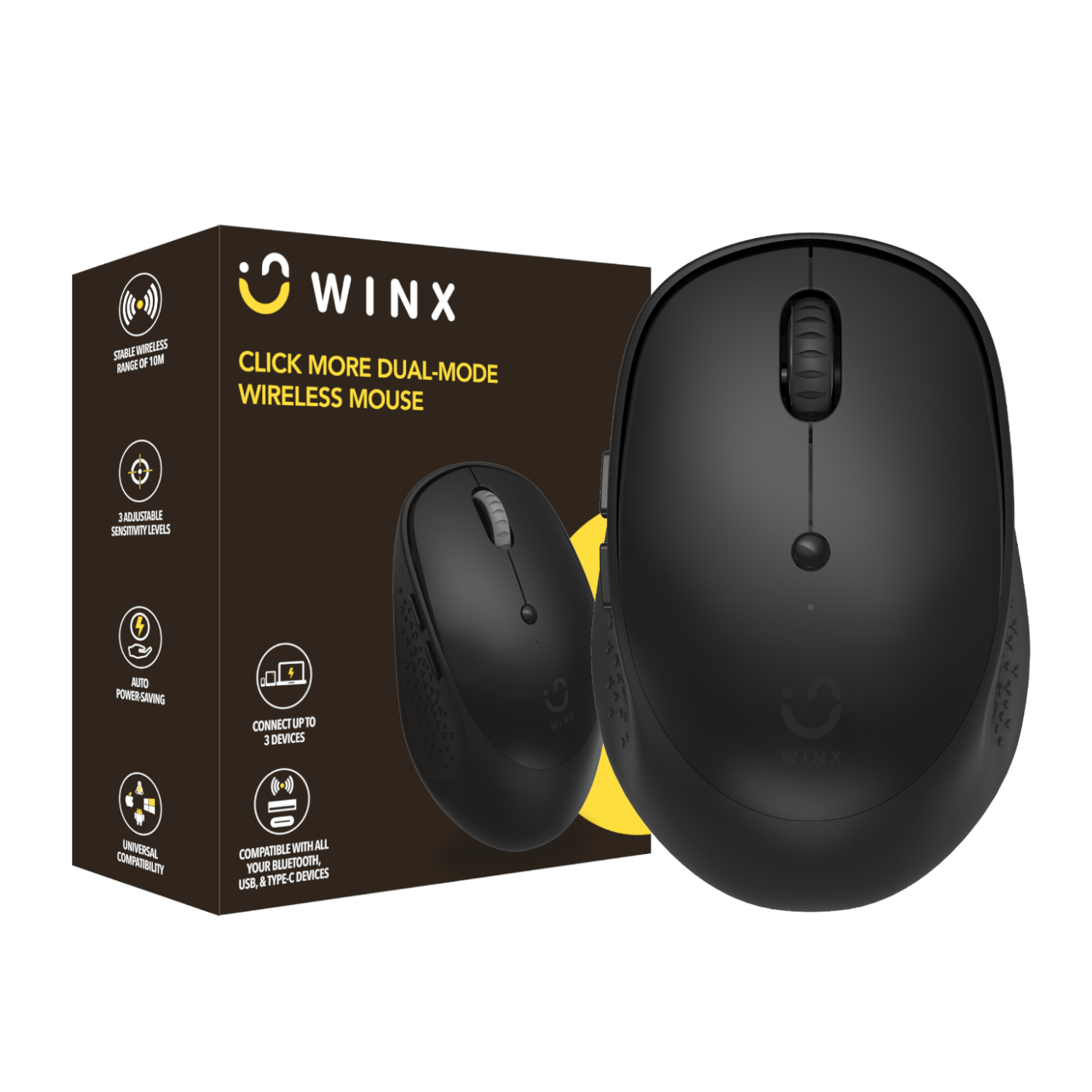 WX-KB113_WINX-CLICK-More-Dual-mode-Wireless-Mouse_wr_01a WINX CLICK More Dual-Mode Wireless Mouse - Black - Image 1