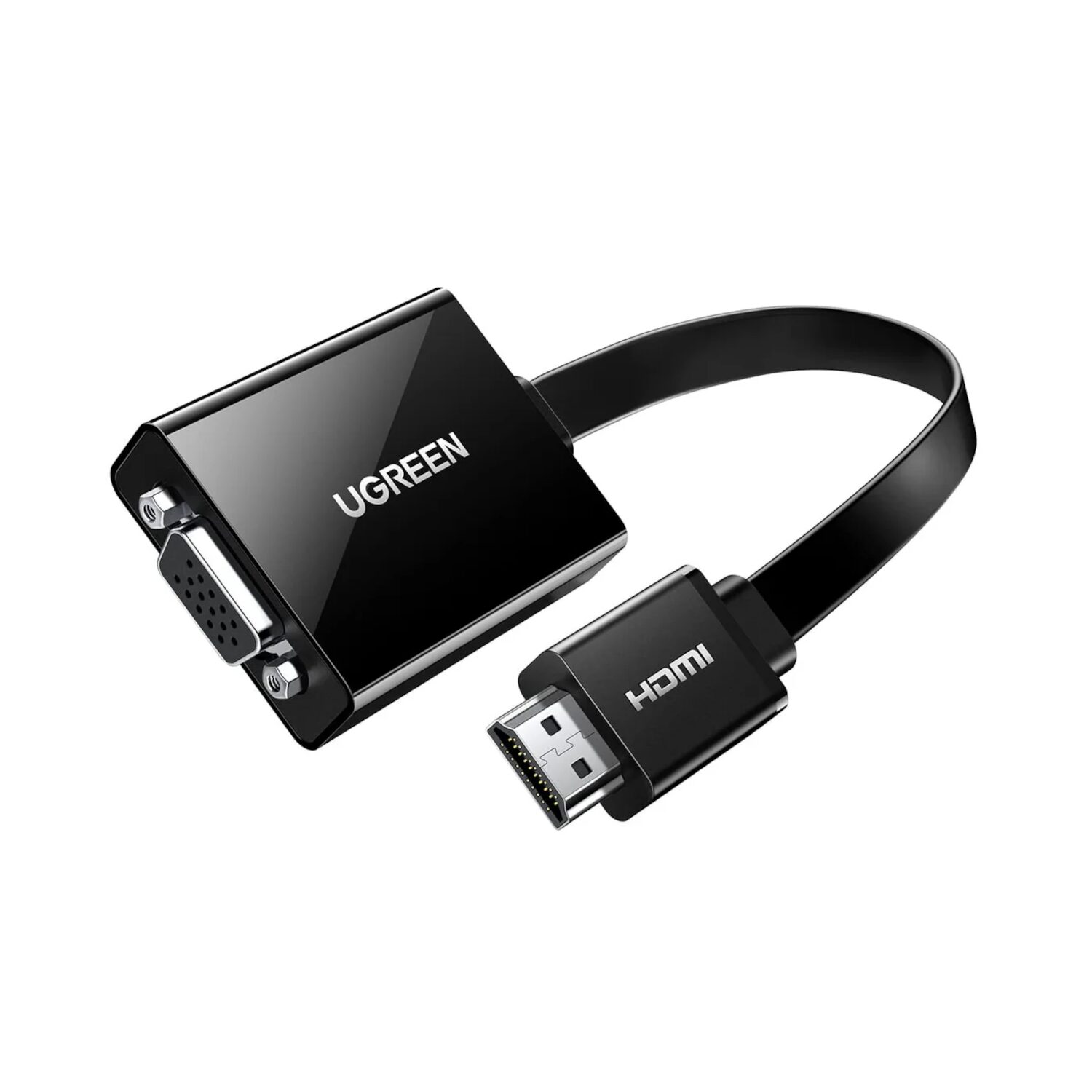 mm103-40248-wr-02 UGREEN HDMI to VGA Adapter, with 3.5mm Audio and Power Port - Black - Image 1